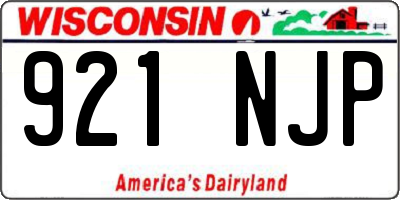 WI license plate 921NJP