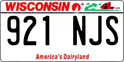 WI license plate 921NJS
