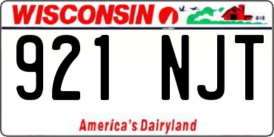 WI license plate 921NJT