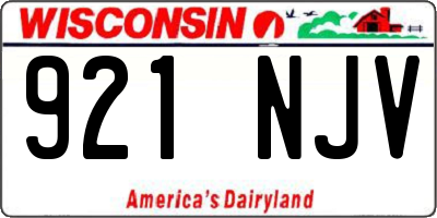 WI license plate 921NJV