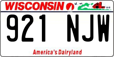 WI license plate 921NJW