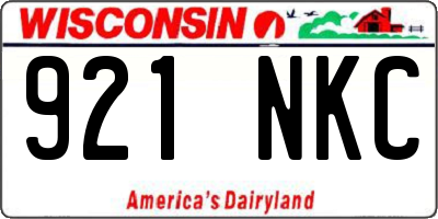 WI license plate 921NKC