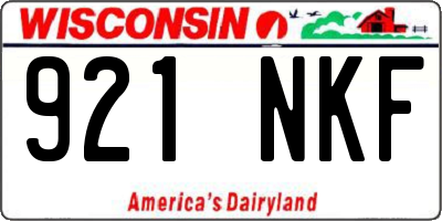WI license plate 921NKF