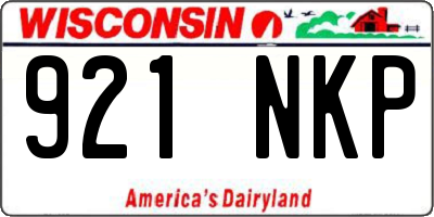 WI license plate 921NKP