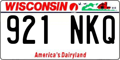 WI license plate 921NKQ