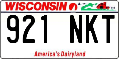 WI license plate 921NKT