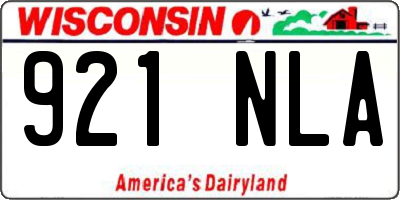 WI license plate 921NLA