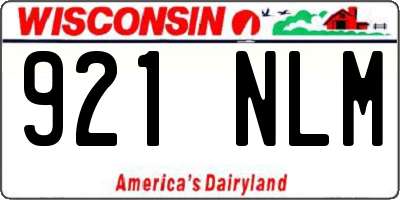 WI license plate 921NLM