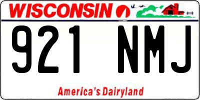 WI license plate 921NMJ