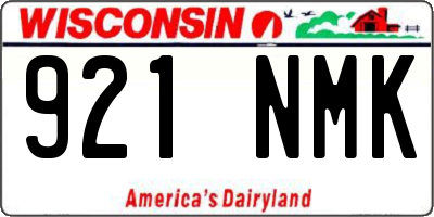 WI license plate 921NMK