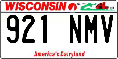 WI license plate 921NMV
