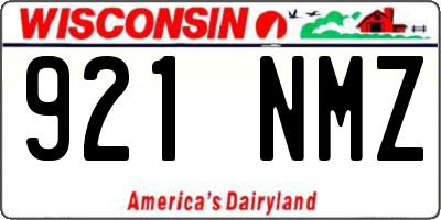 WI license plate 921NMZ