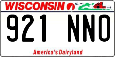 WI license plate 921NNO