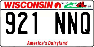 WI license plate 921NNQ