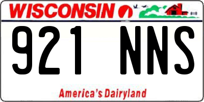 WI license plate 921NNS