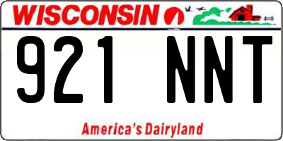 WI license plate 921NNT