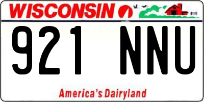 WI license plate 921NNU
