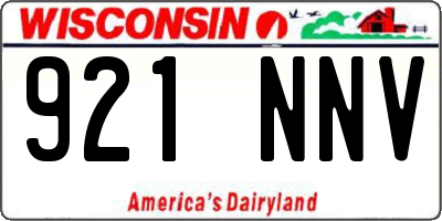 WI license plate 921NNV