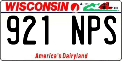 WI license plate 921NPS