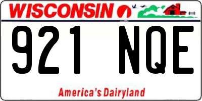 WI license plate 921NQE