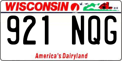 WI license plate 921NQG