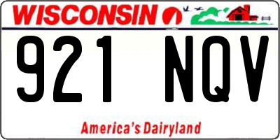WI license plate 921NQV