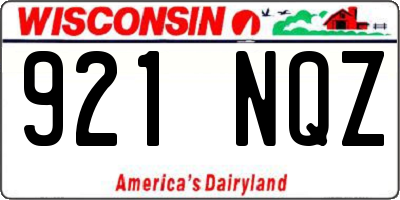 WI license plate 921NQZ