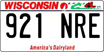 WI license plate 921NRE