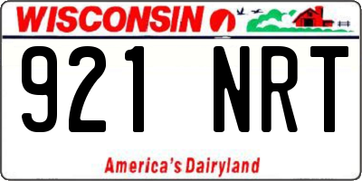 WI license plate 921NRT
