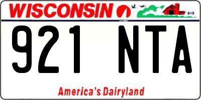 WI license plate 921NTA