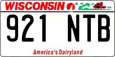 WI license plate 921NTB