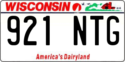 WI license plate 921NTG