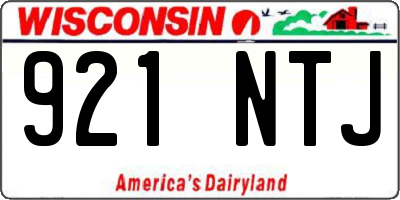 WI license plate 921NTJ