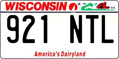 WI license plate 921NTL