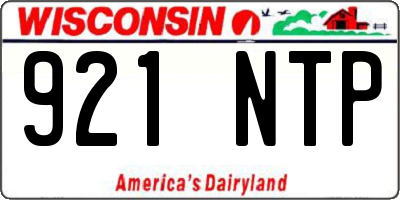 WI license plate 921NTP