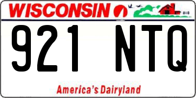 WI license plate 921NTQ