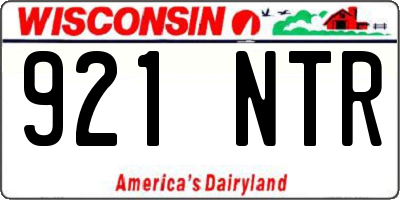 WI license plate 921NTR