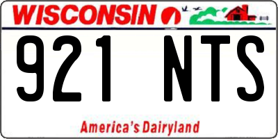 WI license plate 921NTS