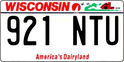 WI license plate 921NTU