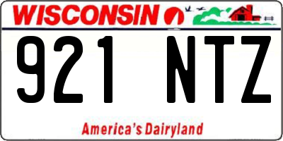 WI license plate 921NTZ