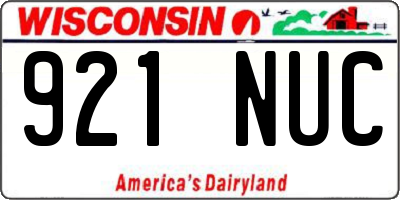 WI license plate 921NUC