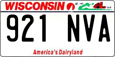 WI license plate 921NVA