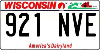 WI license plate 921NVE