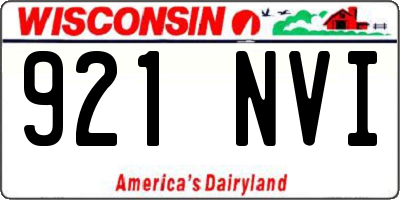 WI license plate 921NVI
