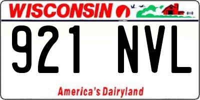 WI license plate 921NVL