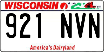 WI license plate 921NVN
