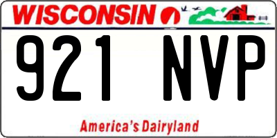 WI license plate 921NVP