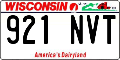 WI license plate 921NVT