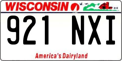WI license plate 921NXI