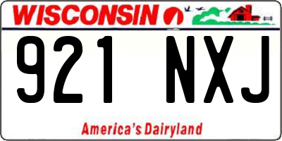 WI license plate 921NXJ